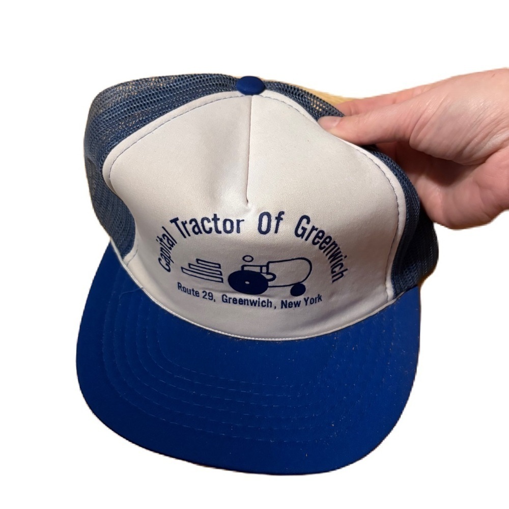 Capital Tractor of Greenwich Mesh Snap Back Trucker Hat Vintage New York